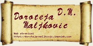 Doroteja Maljković vizit kartica